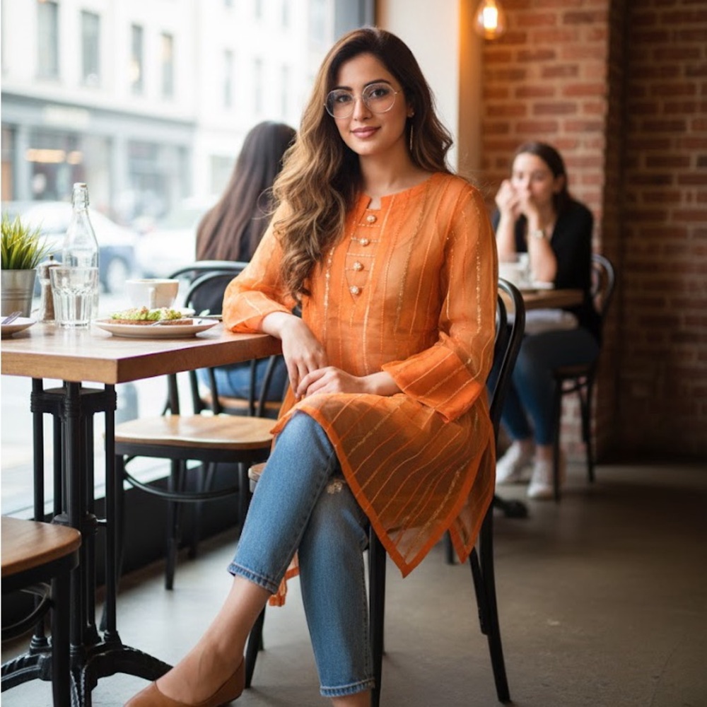 Orange Women's Top